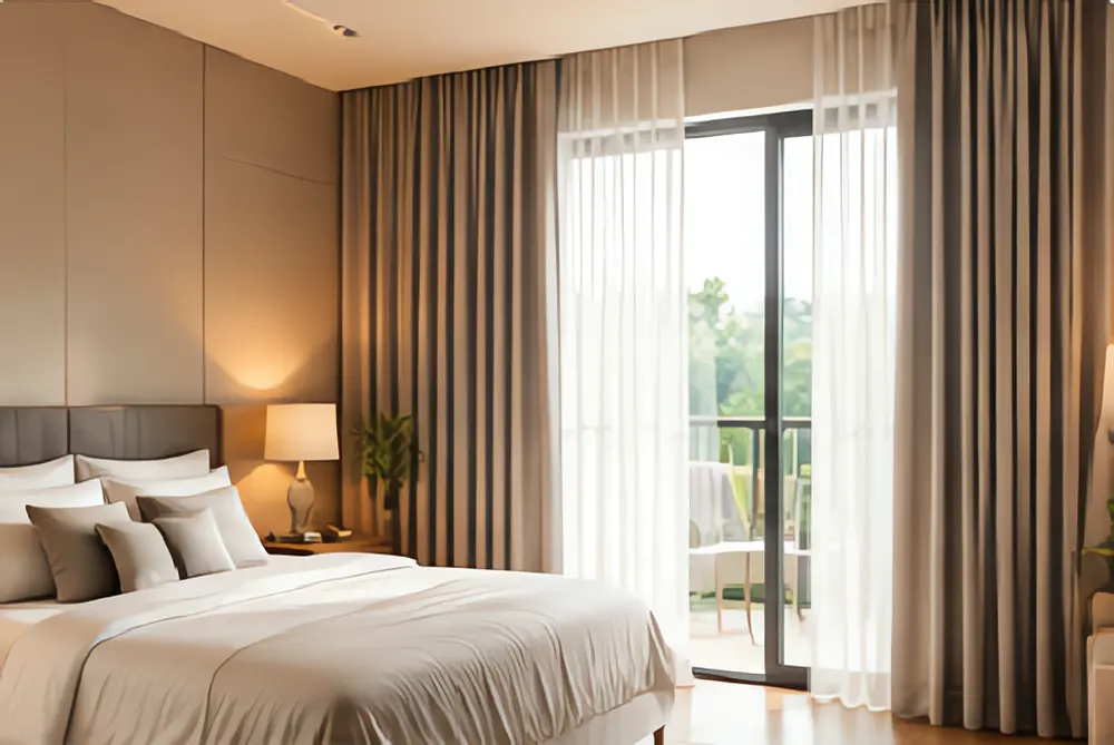 Rèm vải hai lớp vải và voan